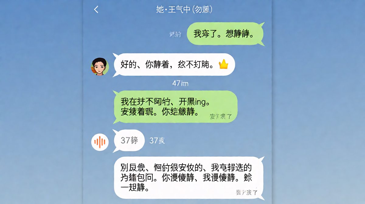 让她想静静，他真就去楼下网吧'安静'了，还发了定位。