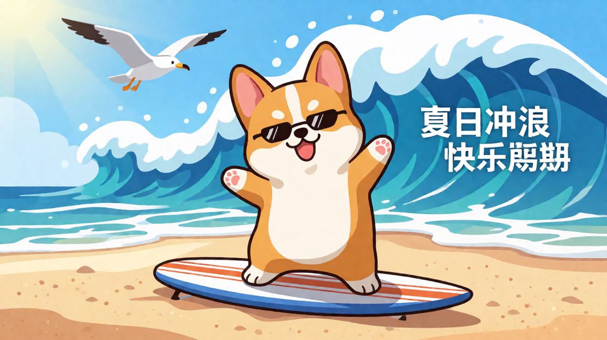 谁说柯基不能冲浪？墨镜一戴谁都不爱