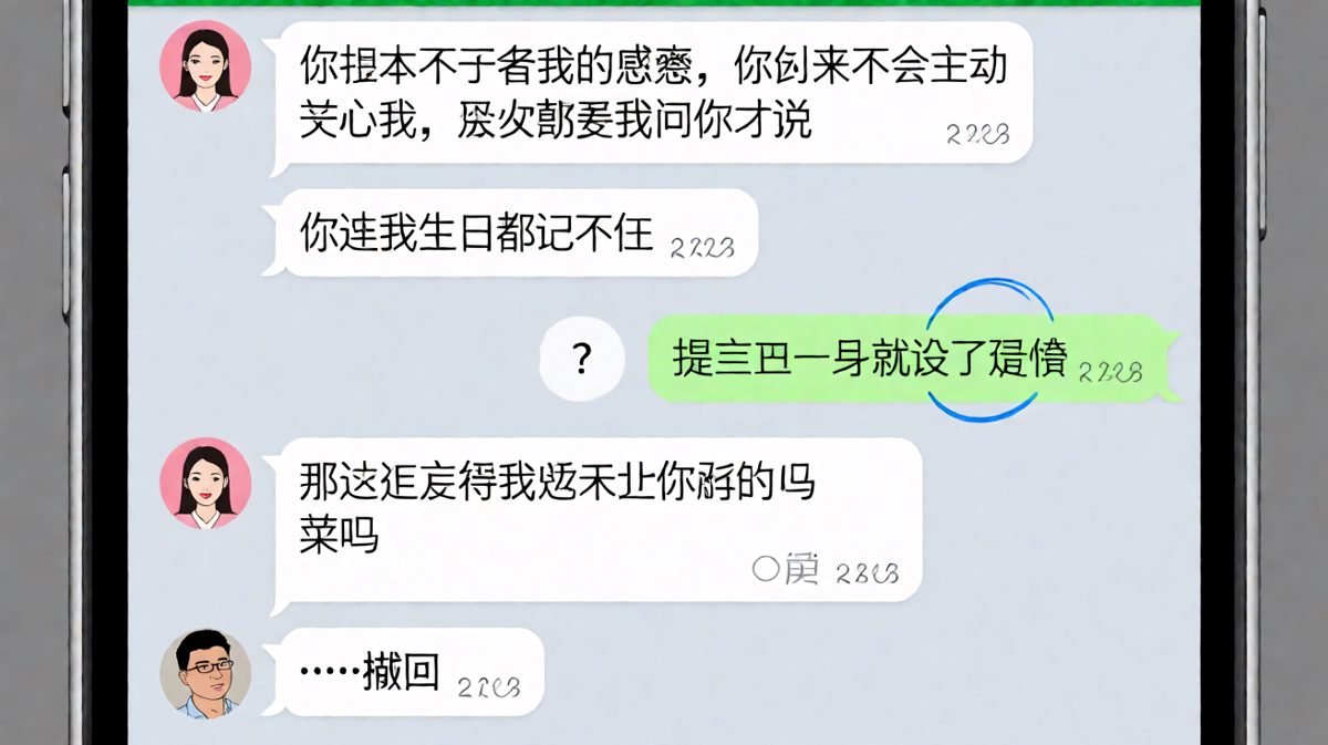 女方情绪输出后被买菜问题精准打击