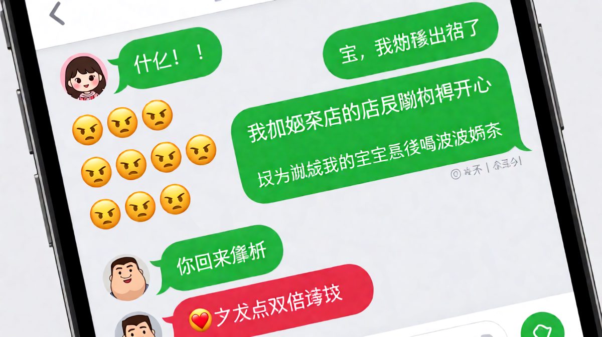 假装出轨反转成土味情话的甜蜜套路