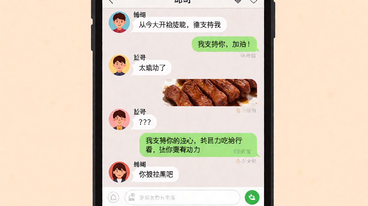 「支持减肥」反转——彪哥用吃烧烤的方式表达支持，甜妹无语