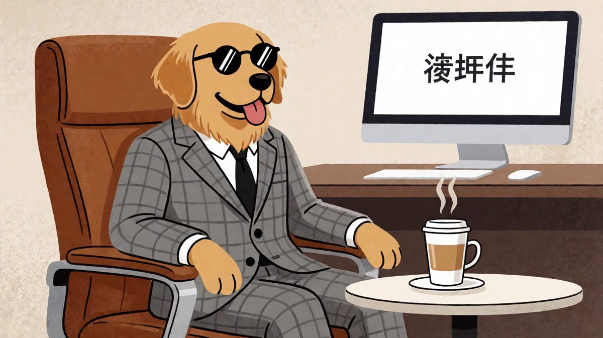 金毛总监下午三点准时进入'摸鱼模式'，老板来查岗时他连咖啡都没来得及端起来。