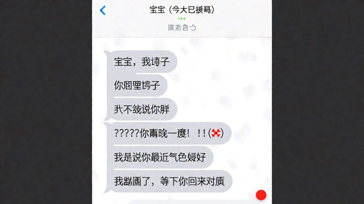 男生试图用「气色好」圆回「说你胖」，结果被女生一句「我截图了」彻底堵死。