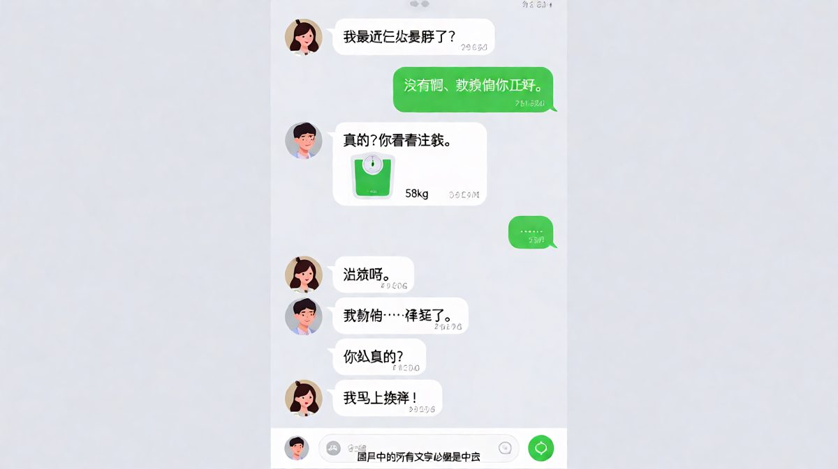 面对体重秤的送命题，男生的应急反应堪称经典。
