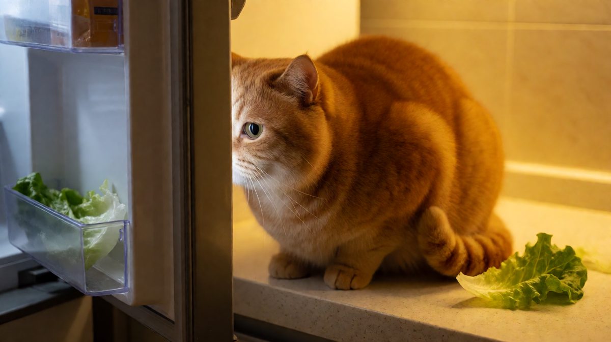 橘猫：这冰箱门是关给我看的吗？