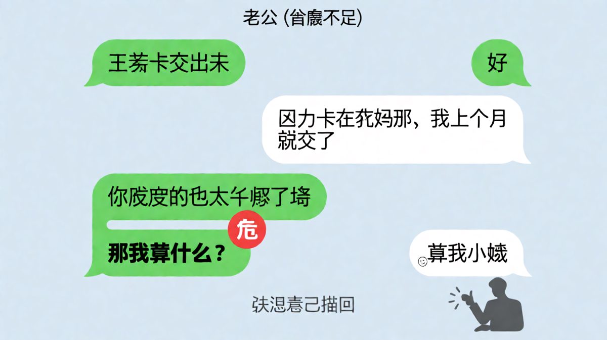 秒交工资卡感动三秒，下一秒被告知「你算小姨」，撤回也没用了。