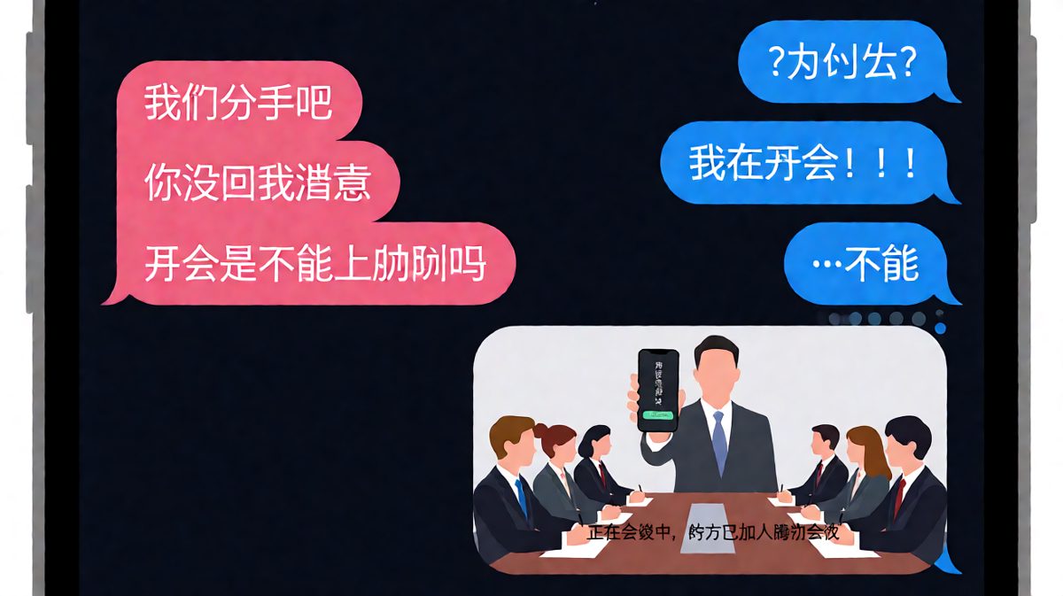 开会时提分手：我在开会，你在开涮我