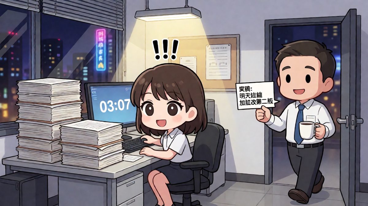 加班到凌晨三点换来的奖励是——再加一个通宵