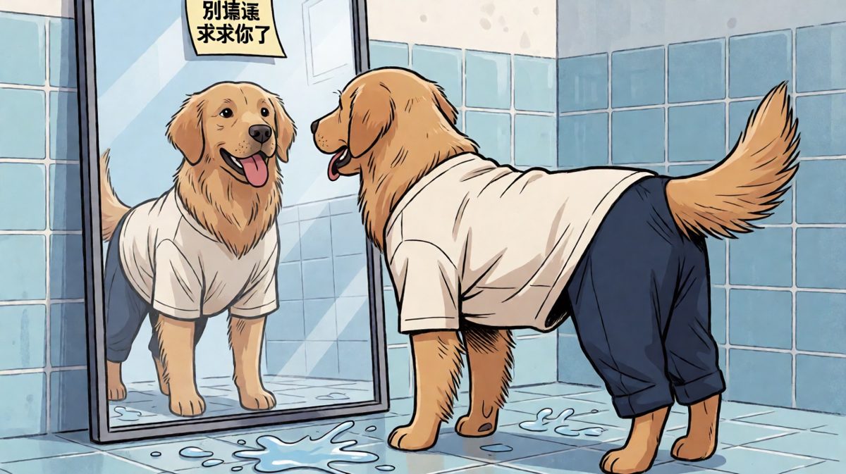 金毛：你谁？来我家门口不请自入！