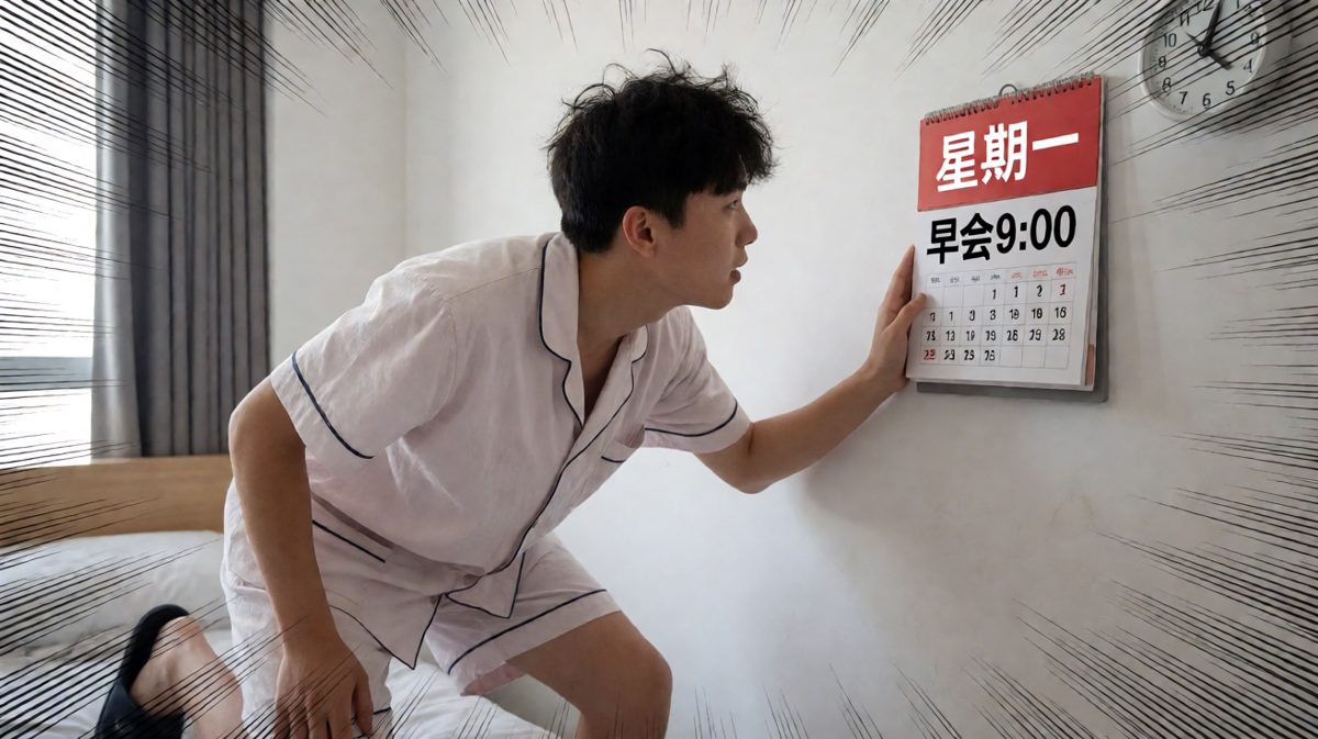 猛然惊醒：居然要迟到了！