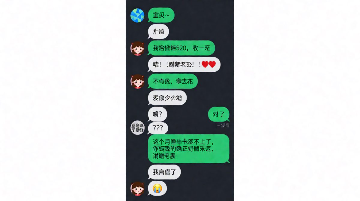 转账520以为是浪漫惊喜，结果是男生在拆东墙补西墙
