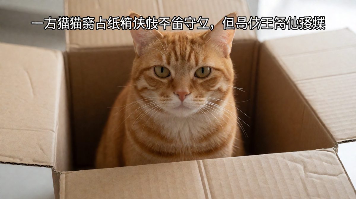 纸箱是新的城堡，尾巴却不听使唤