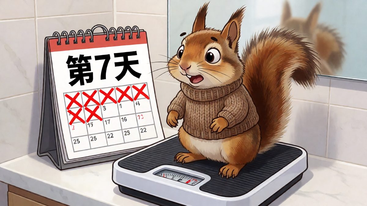 一周过去了，体重居然没变！
