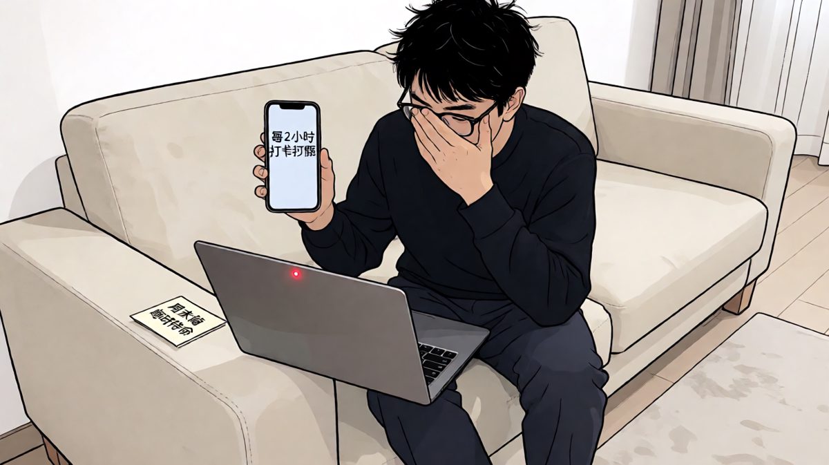 员工：「老板，我能远程办公吗？」老板：「当然，在家也一样看摄像头，周末消息随叫随回。」