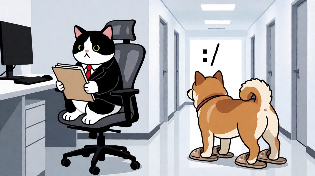 猫总监：「下一位。」柴犬：「我、我会摇尾巴！！」
