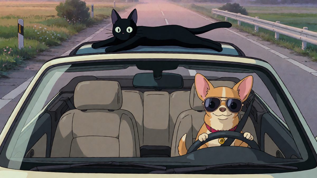 柯基：「自由——！啊啊啊我的脸——！」黑猫：「……」