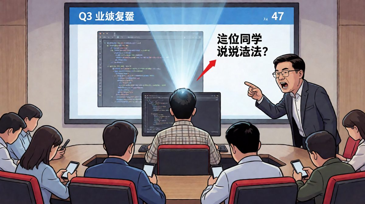 开会开睡着了被精准cue到，全桌低头假装没发生。