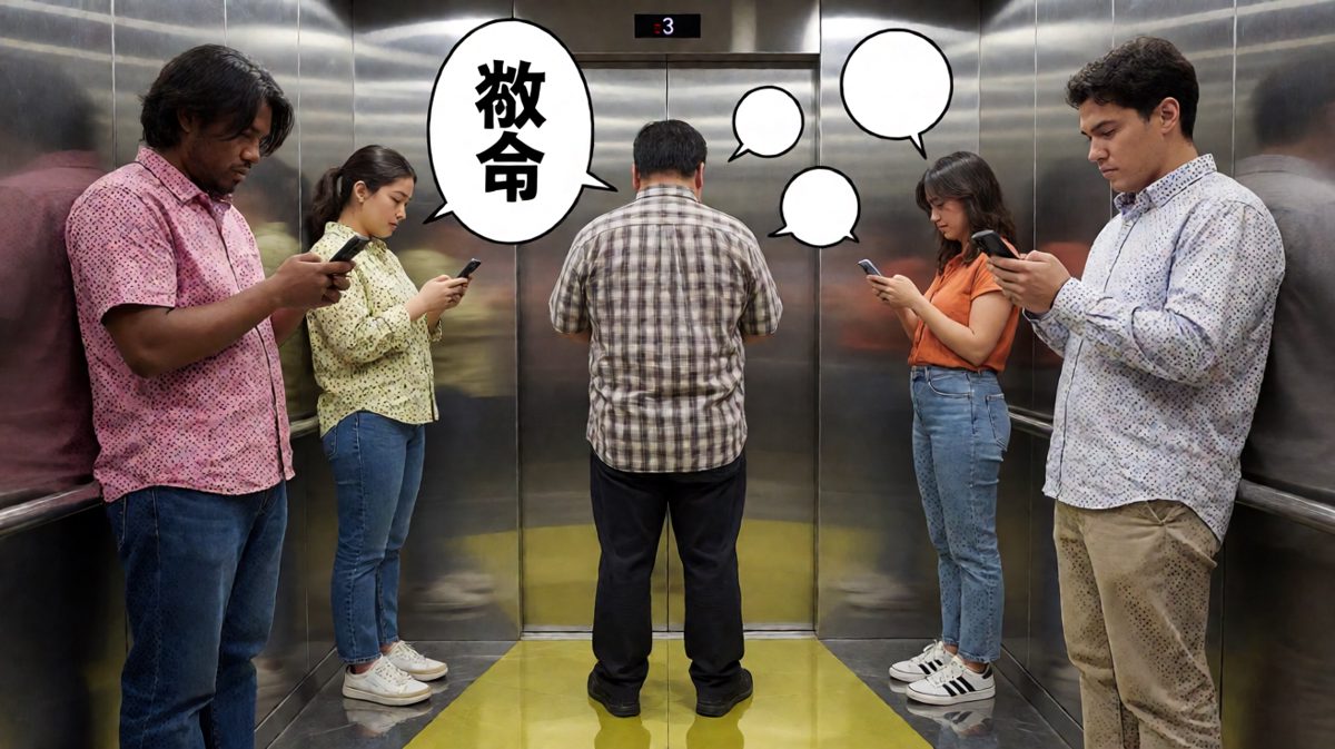 电梯里的沉默，是人类文明最后的底线。