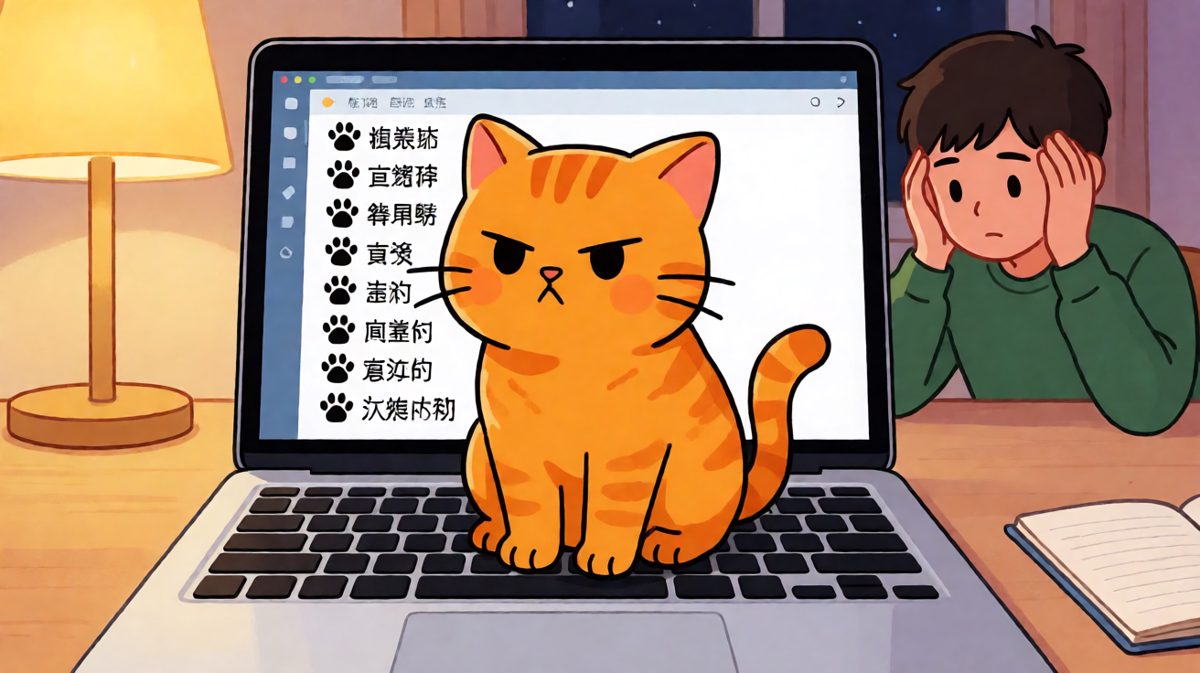 凌晨三点，橘猫加班完毕，键盘已报废。