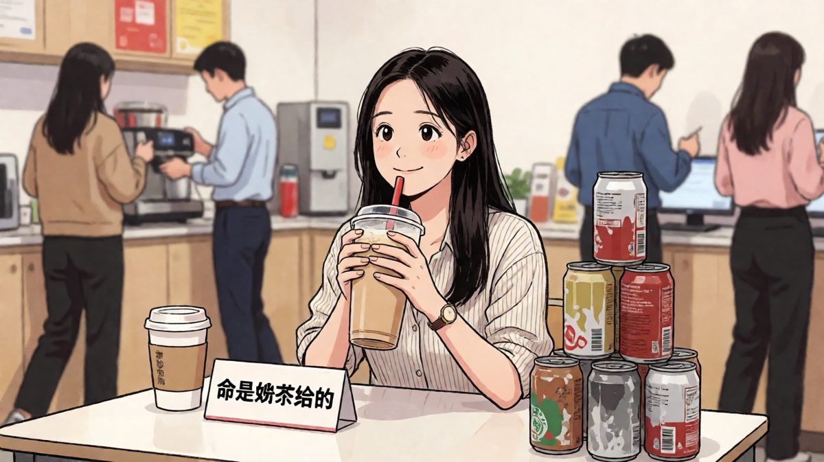 咖啡是苦命人的泪，奶茶是打工人的命
