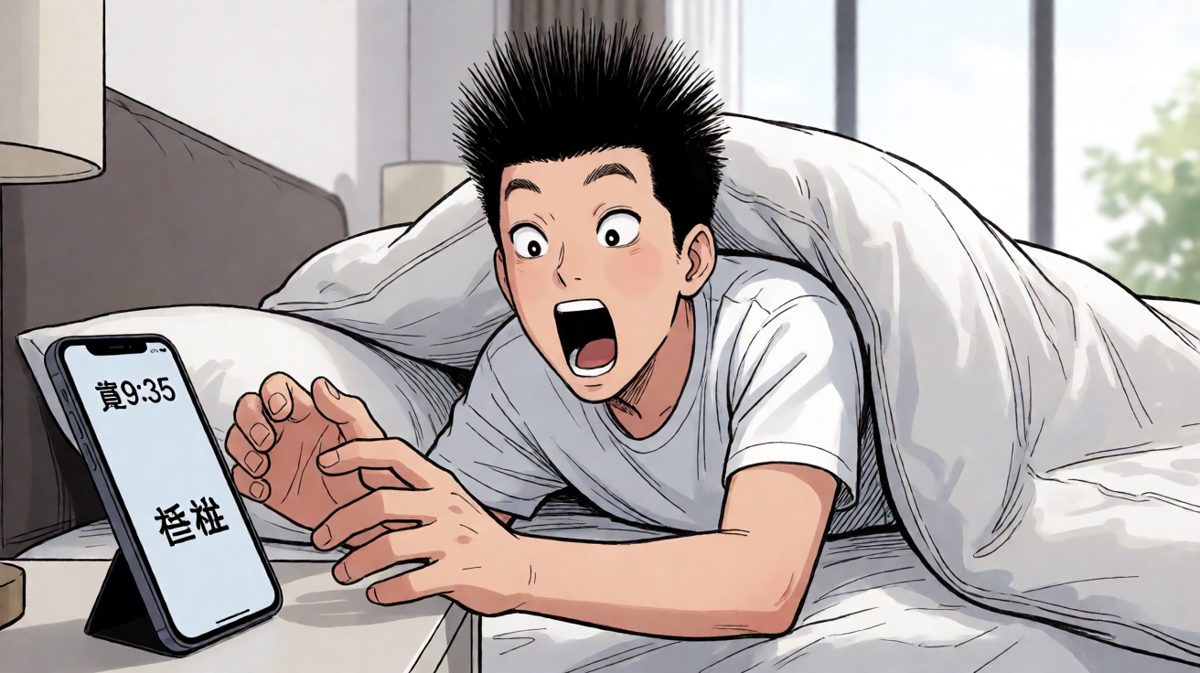 睁眼一看九点半，整个人直接弹射起步。