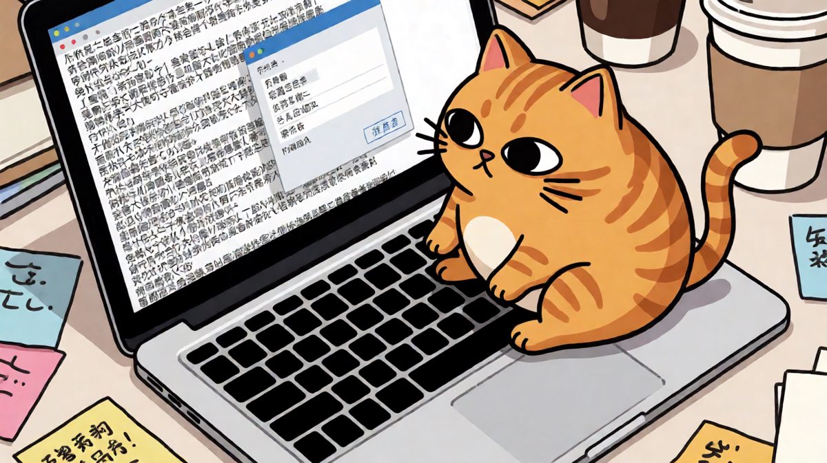 橘猫：我不是在打字，我是在给老板写辞职信。