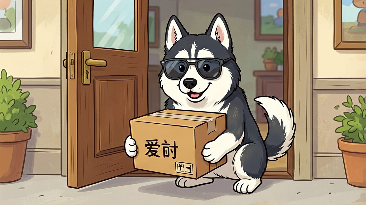 哈士奇的霸总人设，全靠墨镜撑着。