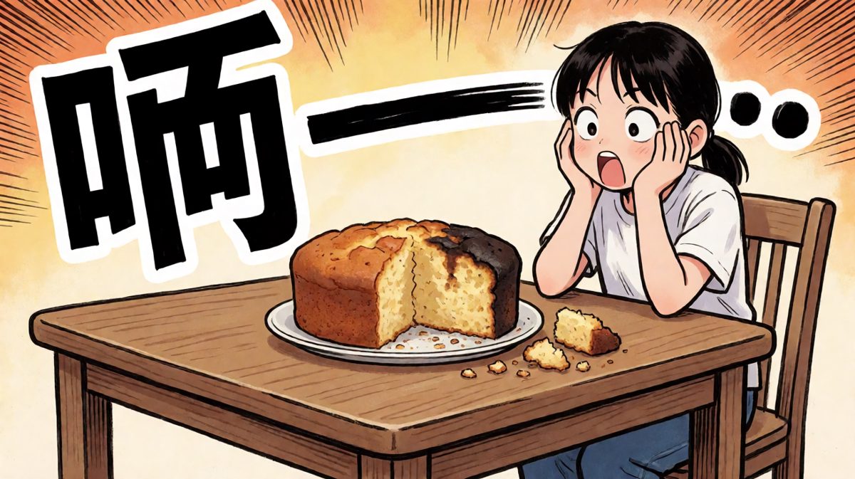 蛋糕出炉瞬间，梦想破碎
