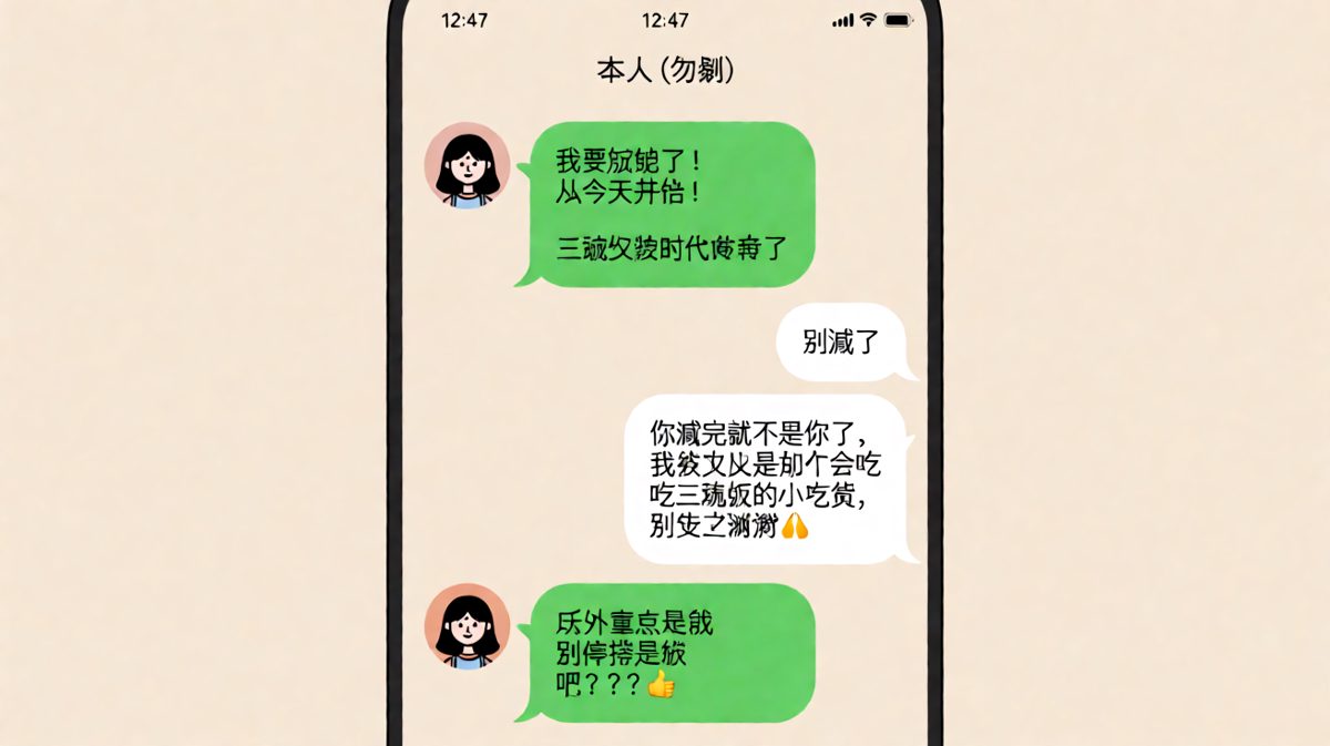 「别减了」三个字拯救了全天下的干饭女友