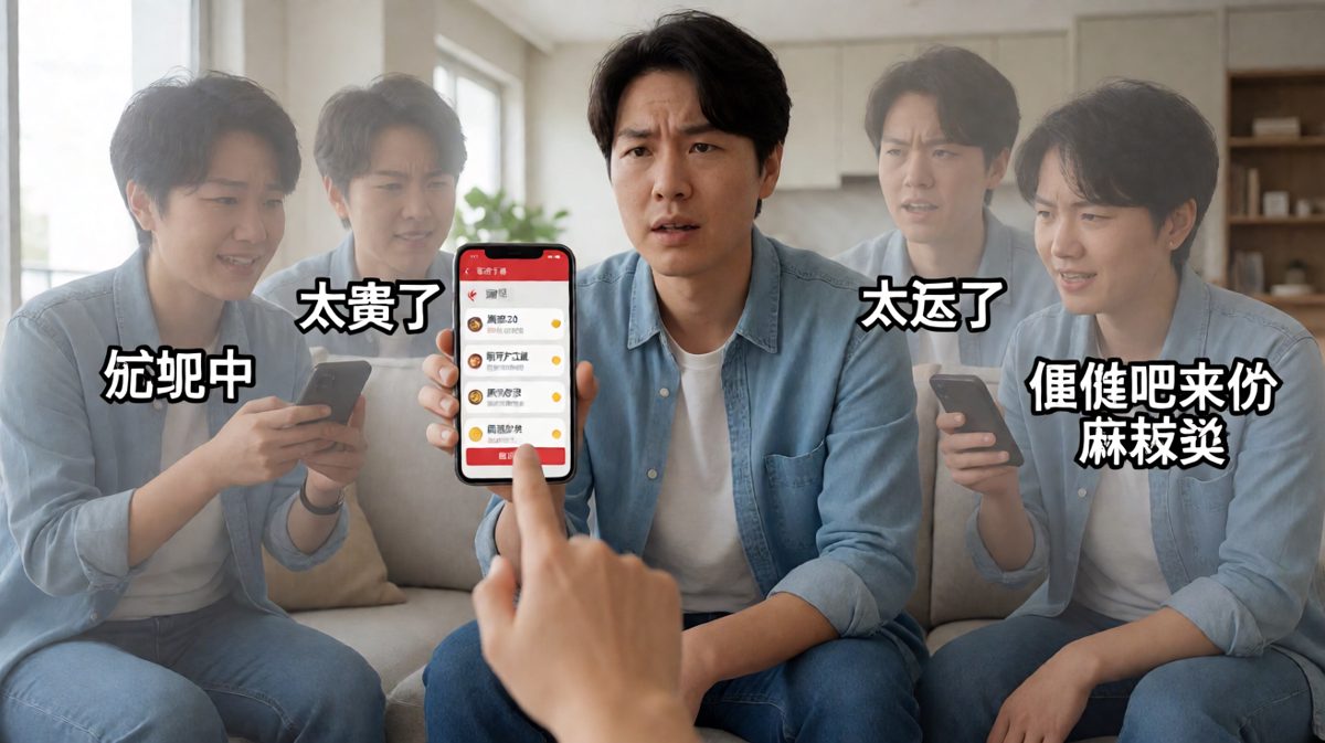 点外卖的过程，是人类意志力的终极考验。