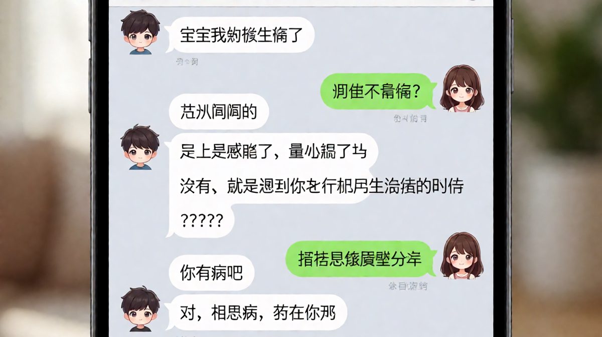 男友用土味情话假装生病博同情