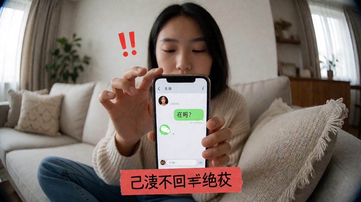 看到'在吗？'两个字，我的手指比我的命还硬——打不出来，不敢打，不敢已读。
