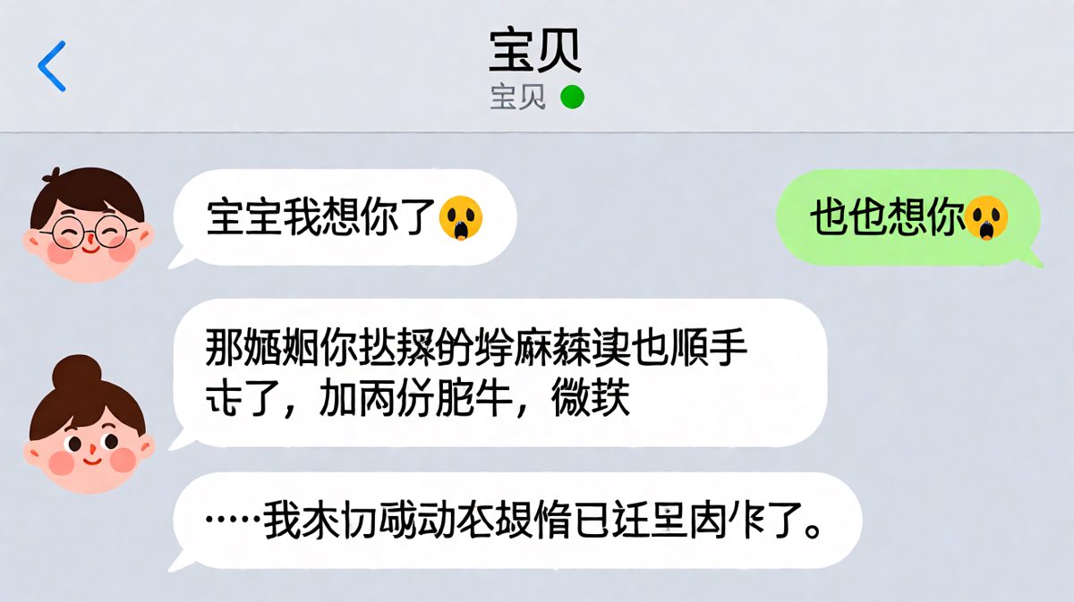 「想你」的下一句是「帮我把麻辣烫点了」