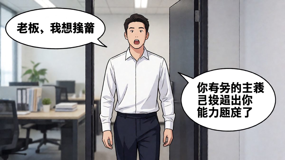 员工：老板我想涨薪！老板：你现在的工资已经超出你能力范围了