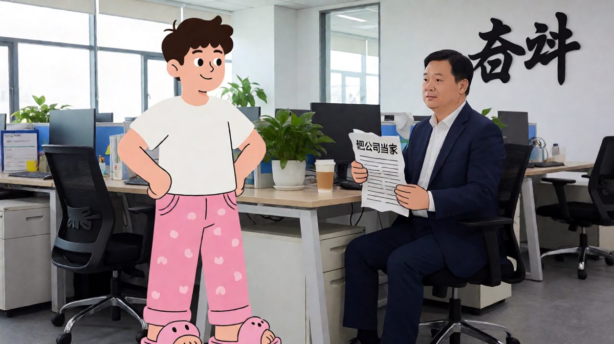 老板说'把公司当家'，第二天我真的穿了睡衣来——他说的是让我别回家。