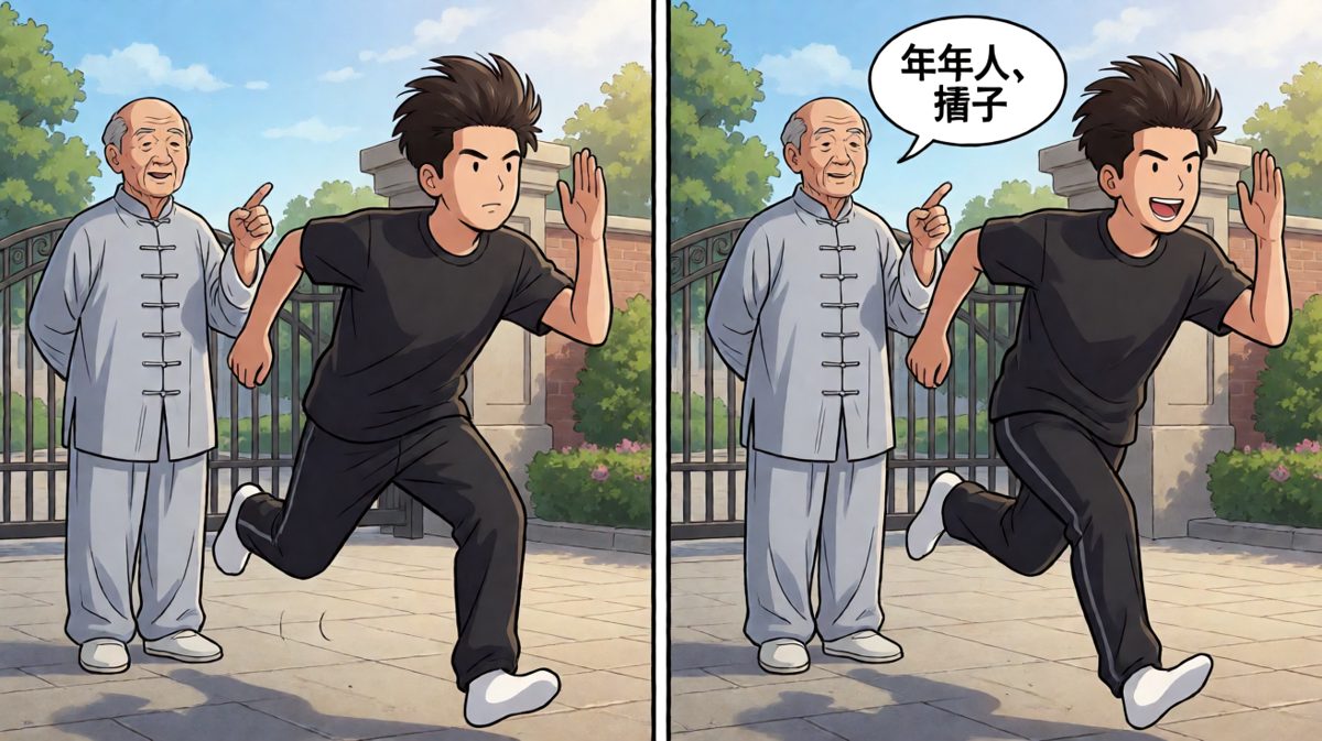 百米冲刺出门，却忘了裤子拉链，大爷一语致命
