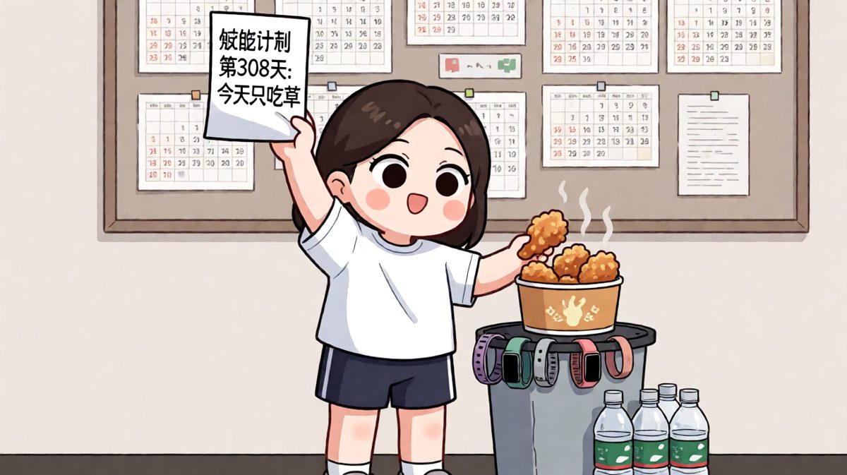 减肥计划很完美，只是炸鸡它也很完美。
