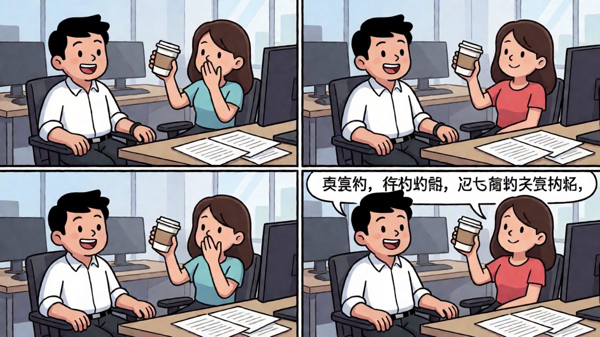社死。彻底社死。假装那块不是咖啡。