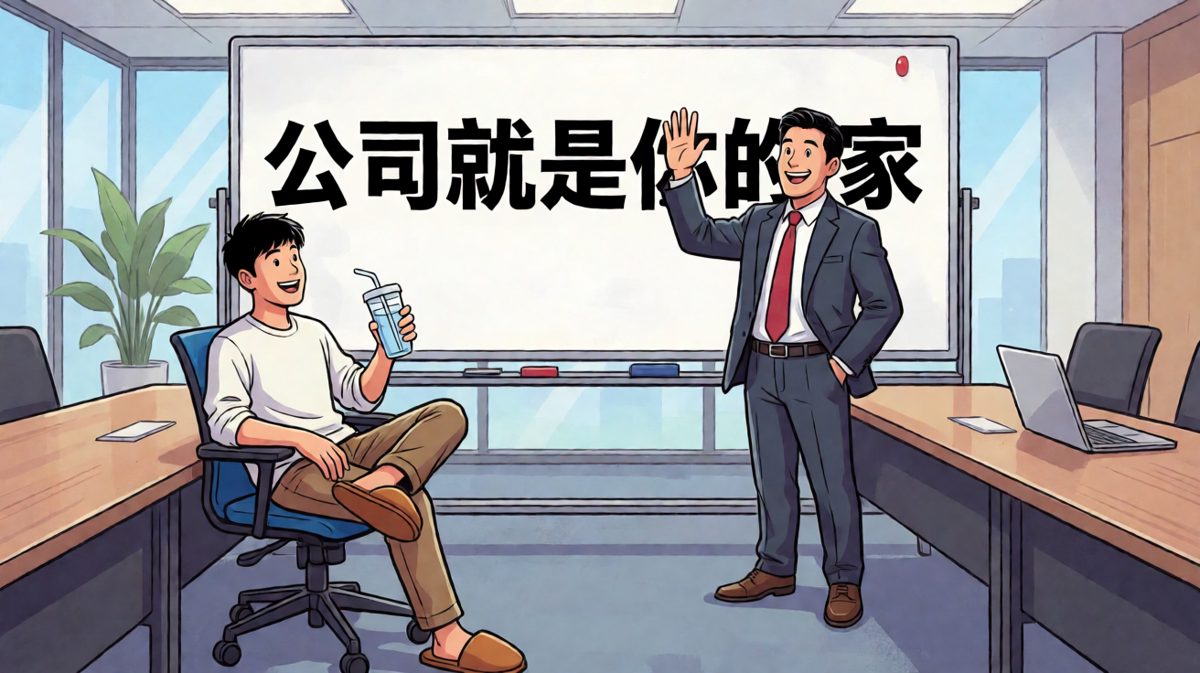 老板：把公司当自己家，员工：那我脱鞋了？