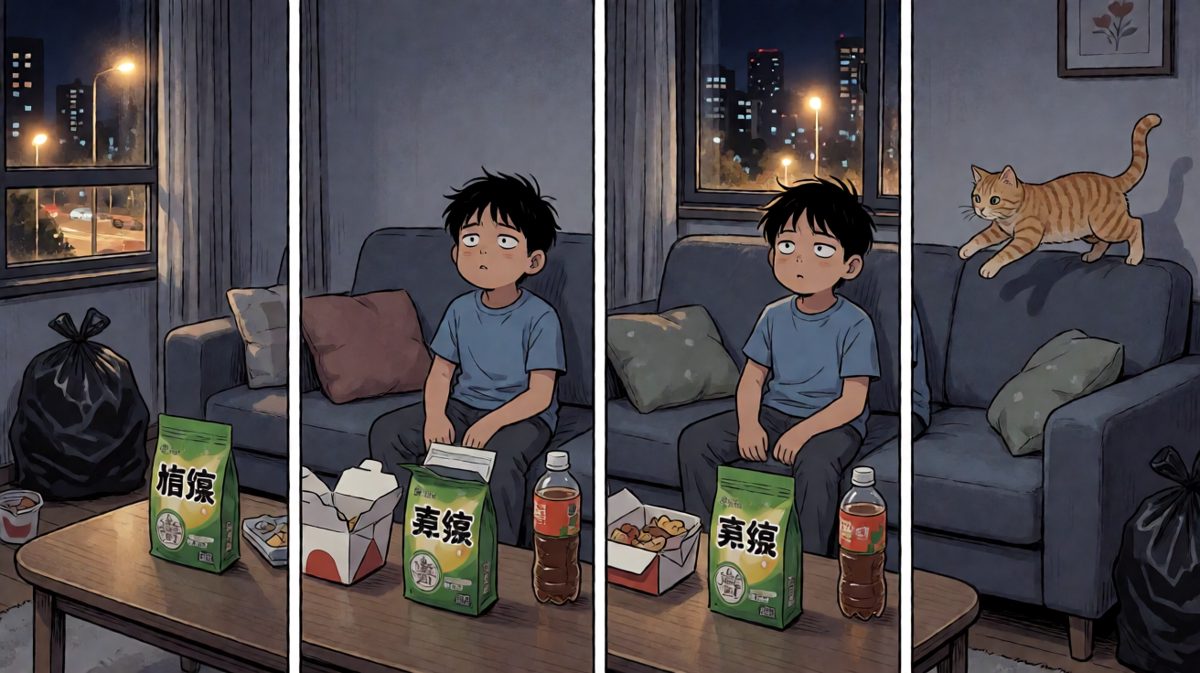 减肥茶没瘦，夜宵倒是准时 delivery