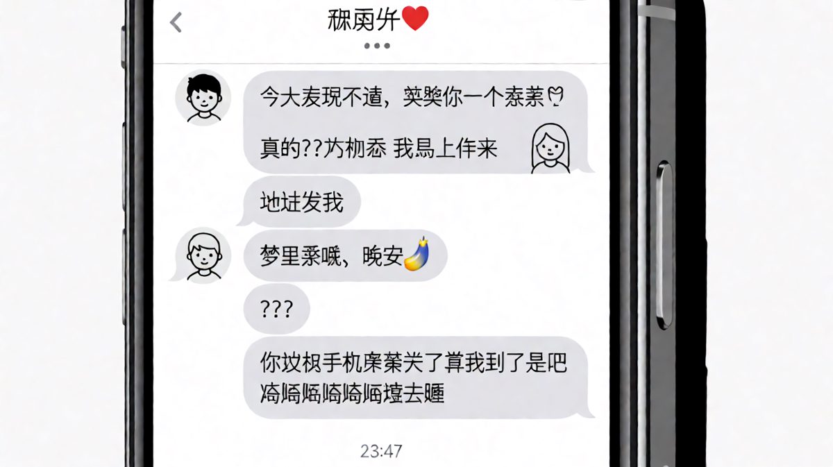 男方的「马上过来」vs 女方的「梦里亲」，一个在跑一个在笑。