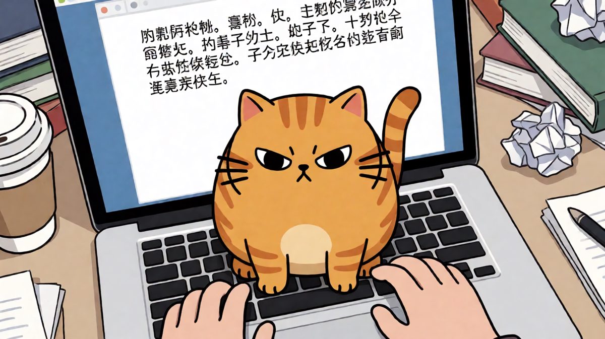 橘猫深夜加班写代码，同事：这需求文档你打的是密码吧？