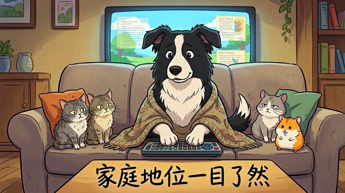 狗：这沙发，今天归我统治了。