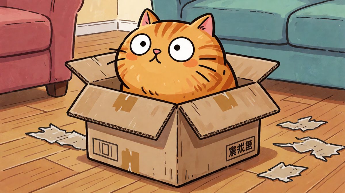 橘猫：这个盒子是我应得的，给我让让！