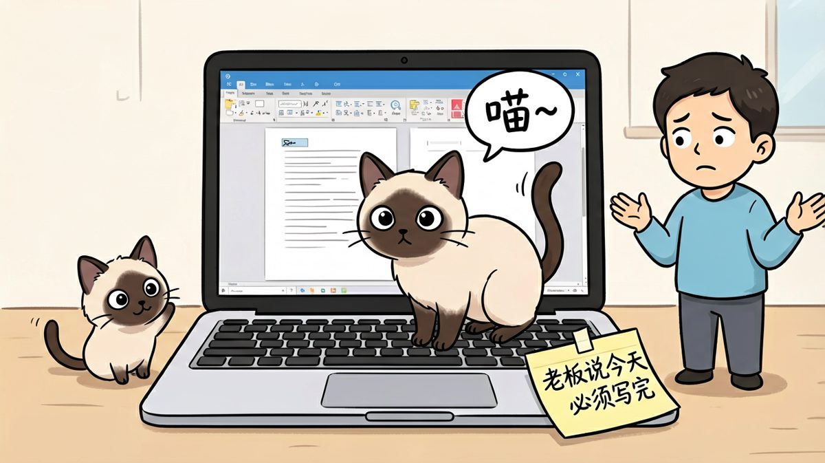打工猫的KPI：占领键盘。