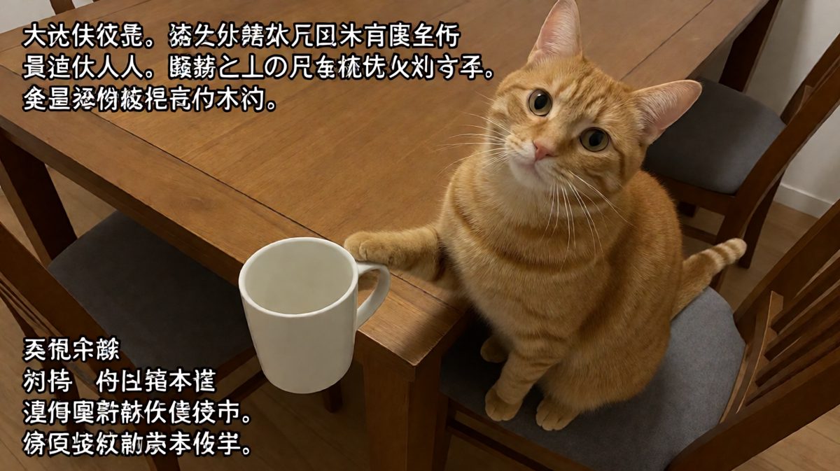 它没有推杯子，杯子是自己跳下去的。