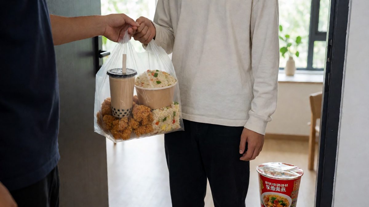 外卖比泡面还丰盛，陷入两难