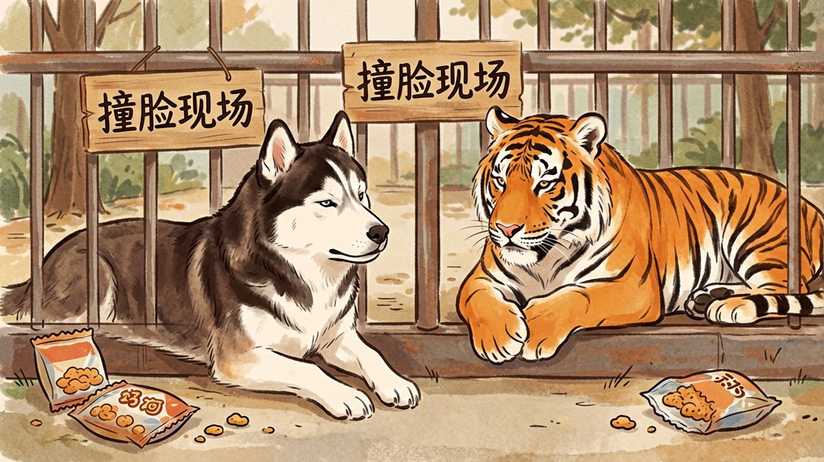 当哈士奇遇见亲哥，谁还能分得清？