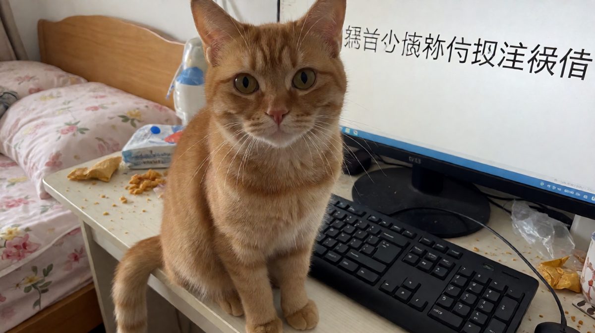 橘猫：'老板，年终报告我替你写了，别谢我。'