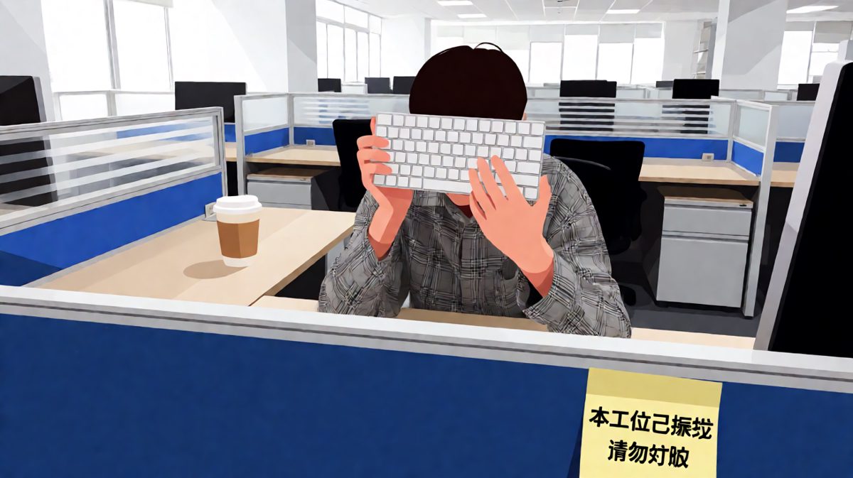 摸鱼被抓包の绝望瞬间，键盘脸是当代打工人的标准面具